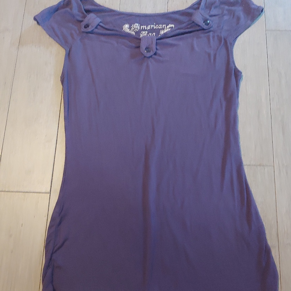 Purple American Rag Cap Sleeve Top Size Small